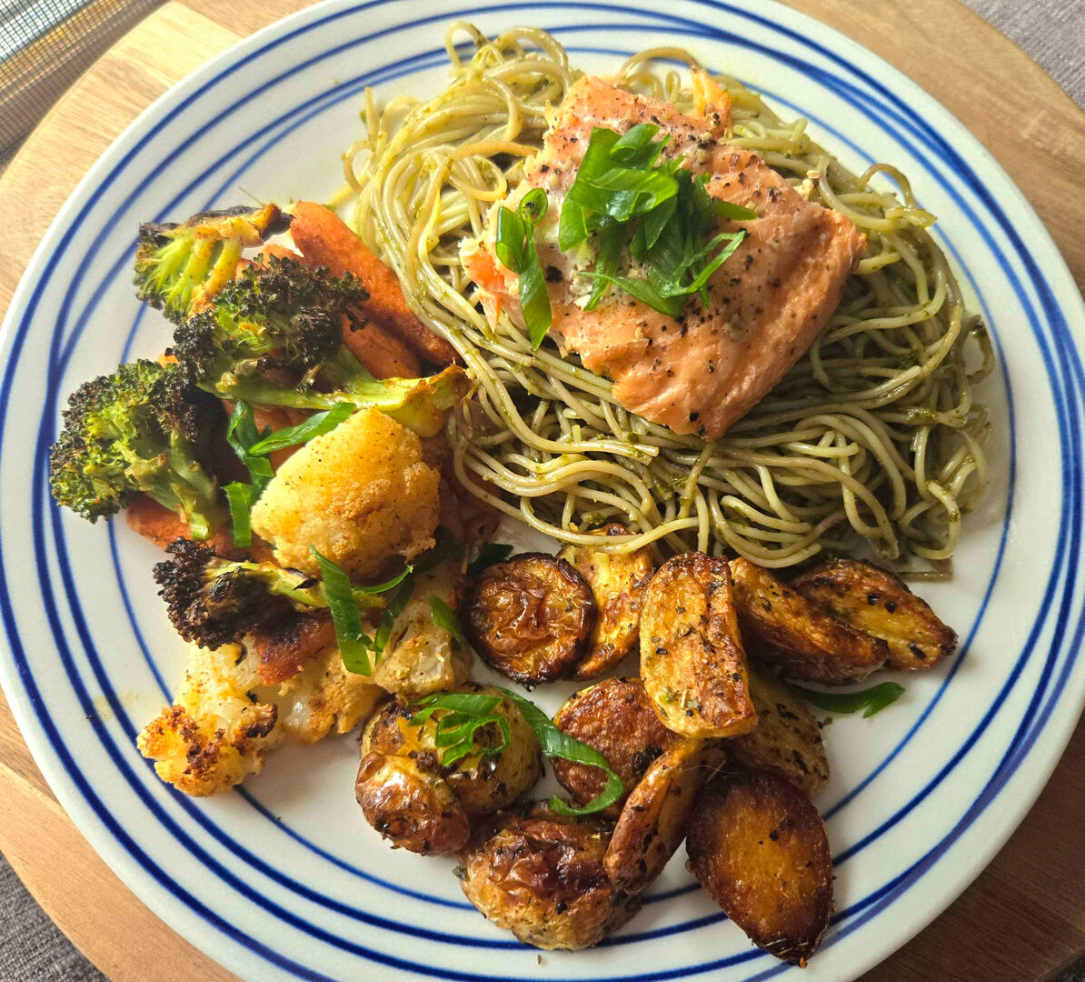 Rainbow trout pasta